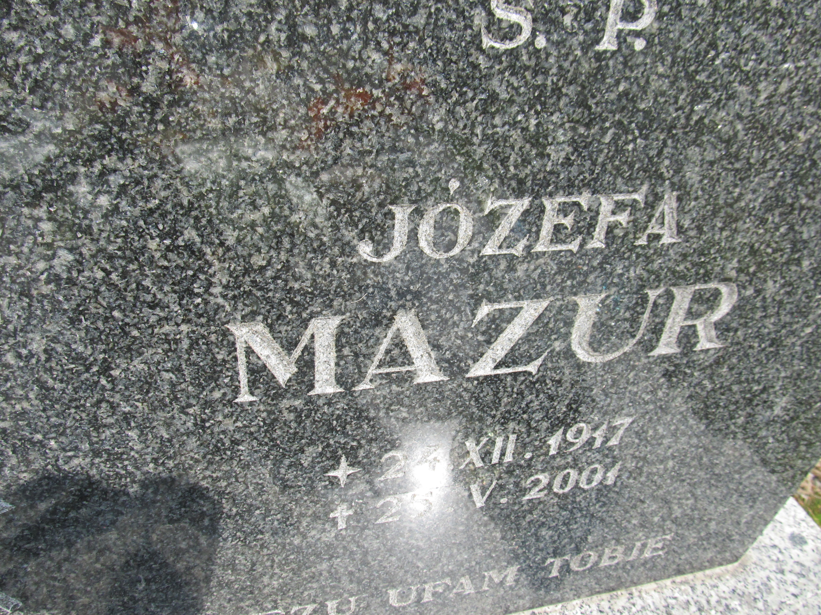 Józef Mazur 1917 Zawoja - Grobonet - Wyszukiwarka osób pochowanych