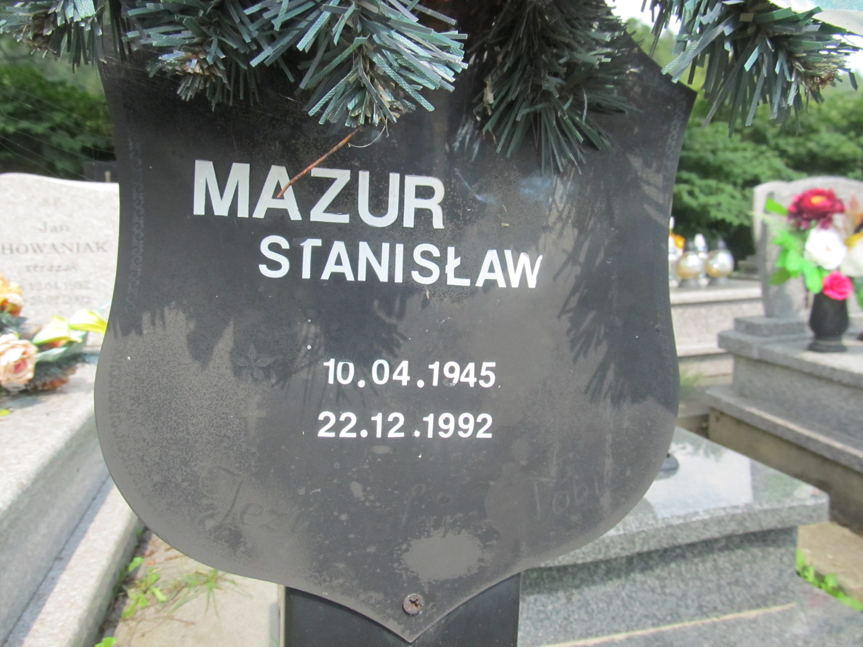 Stanisław Mazur 1945 Zawoja - Grobonet - Wyszukiwarka osób pochowanych